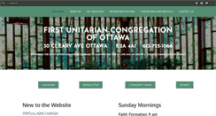 Desktop Screenshot of firstunitarianottawa.ca