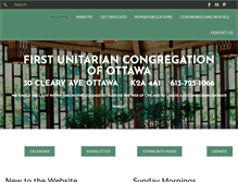 Tablet Screenshot of firstunitarianottawa.ca